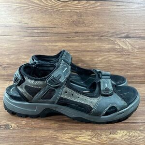 Ecco Yucatan Gray Leather Outdoor Hiking Sandals Men’s Size 12 (46) Shoes